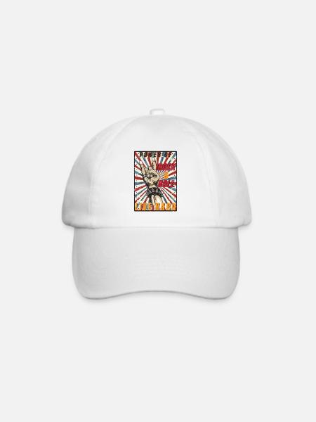 Rock and Roll - Baseballkappe - Weiß/Weiß