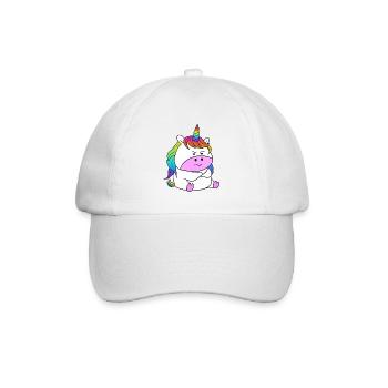 Einhorn Beleidigt - Baseballkappe - Weiß/Weiß - Vorne