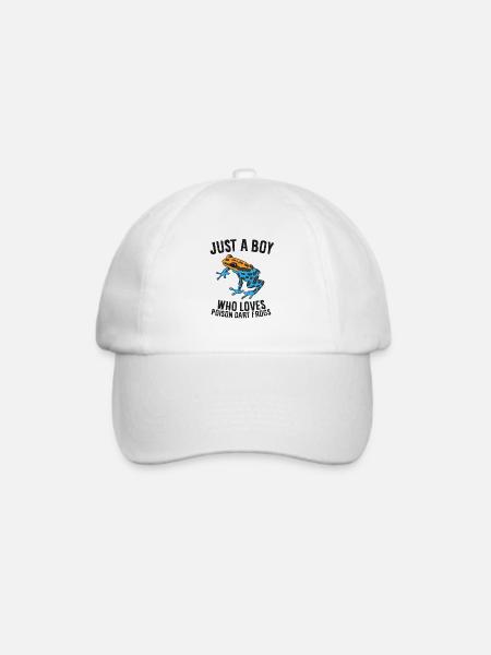 Nur ein Junge, der Gift Pfeil Frösche liebt - Baseballkappe - Weiß/Weiß