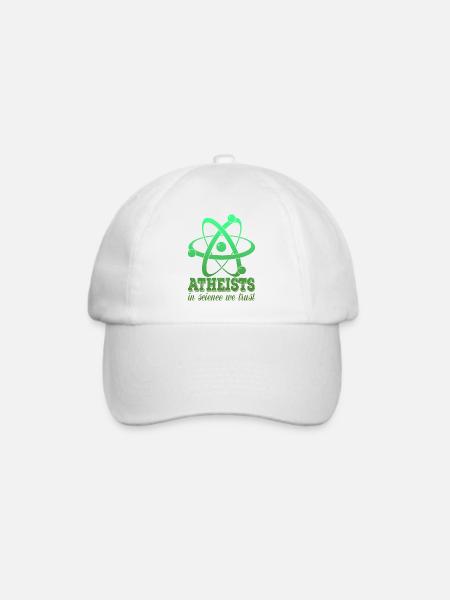 Witziger Atheist Atheismus Gott Spruch - Baseballkappe - Weiß/Weiß