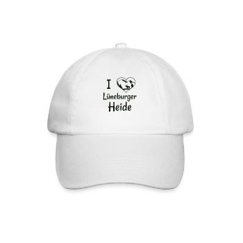 I love Lüneburger Heide Wandern Geschenkidee Shirt - Baseballkappe - Weiß/Weiß - Vorne