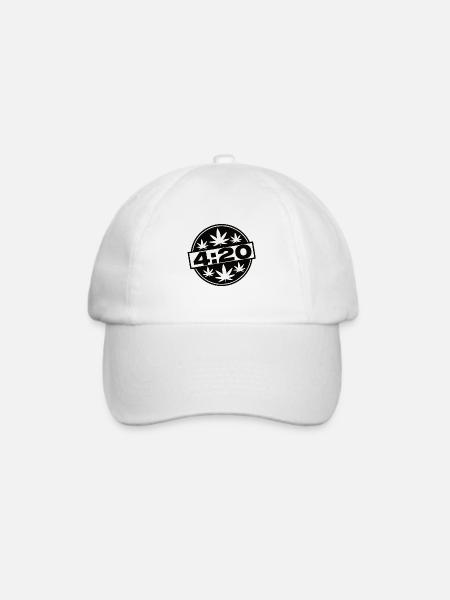Kiffer Mädchen 420 - Baseballkappe - Weiß/Weiß