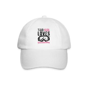 Snowboarder | Snowboardurlaub Snowboard Geschenke - Baseballkappe - Weiß/Weiß - Vorne