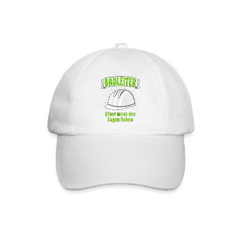 BAUHELM BAULEITER EINER MUSS DAS SAGEN HABEN - Baseballkappe - Weiß/Weiß - Vorne