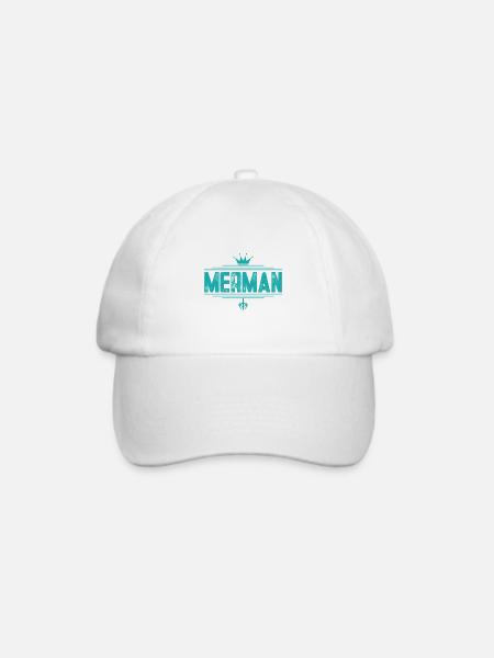 Merman Meerjungfrau - Baseballkappe - Weiß/Weiß