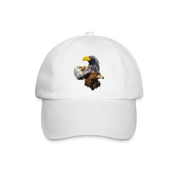 Raubvögel - Baseballkappe - Weiß/Weiß - Vorne