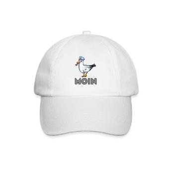 Hamburg Moin Matrose Möwe Geschenkidee Norddeutsch - Baseballkappe - Weiß/Weiß - Vorne