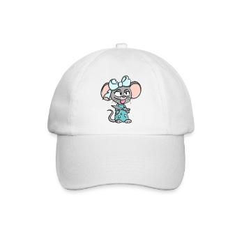 Susi Schnipp Schnapp freche Maus Design Statement - Baseballkappe - Weiß/Weiß - Vorne