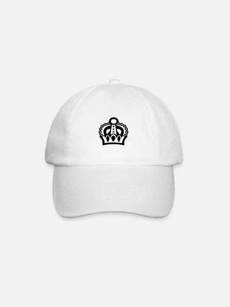 Krone Crown - Baseballkappe - Weiß/Weiß