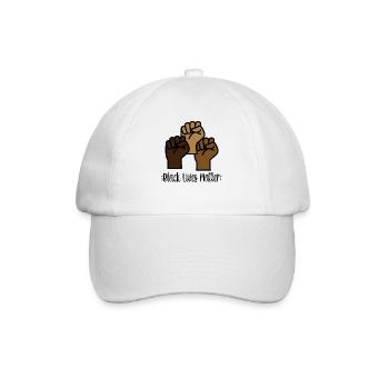 BLM Solidarität - Baseballkappe - Weiß/Weiß - Vorne
