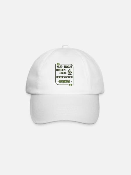 Nur noch diesen einen Bonsai lustig Geschenk - Baseballkappe - Weiß/Weiß