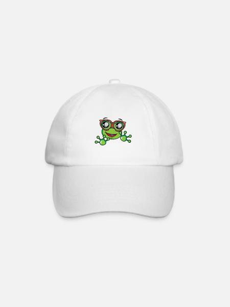 Geek Frog - Baseballkappe - Weiß/Weiß