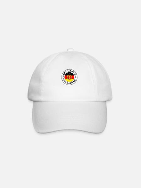 Ostdeutschland DDR Fahne Flagge - Baseballkappe - Weiß/Weiß