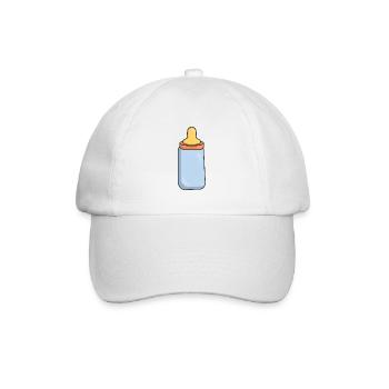 Baby Milchflasche - Baseballkappe - Weiß/Weiß - Vorne