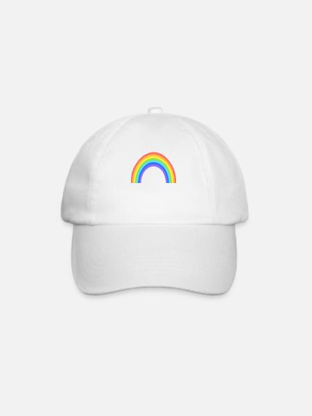 Rainbow - Baseballkappe - Weiß/Weiß