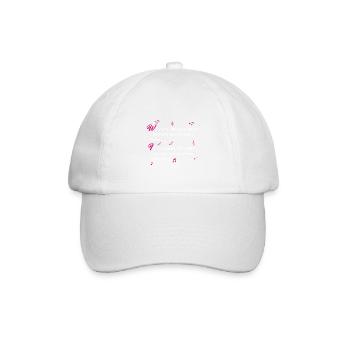 Klarinette Witz Clarinet Geschenk - Baseballkappe - Weiß/Weiß - Vorne