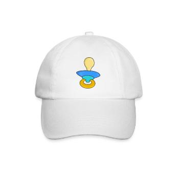 Schnuller Baby - Baseballkappe - Weiß/Weiß - Vorne