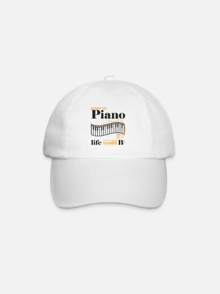 Piano - Baseballkappe - Weiß/Weiß