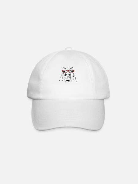 Capybara - Baseballkappe - Weiß/Weiß
