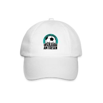 Fußball Männer Mannschaft Bier Saufen Verein - Baseballkappe - Weiß/Weiß - Vorne