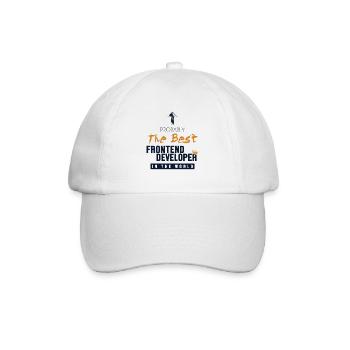 Best Frontend Developer World Developer Coder - Baseballkappe - Weiß/Weiß - Vorne