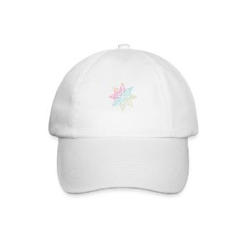 Schneeflocke Schnee Flocke Weihnachten Winter LGBT - Baseballkappe - Weiß/Weiß - Vorne