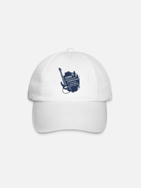 Bassist Bassisten Bassspieler E-Bass Geschenk - Baseballkappe - Weiß/Weiß