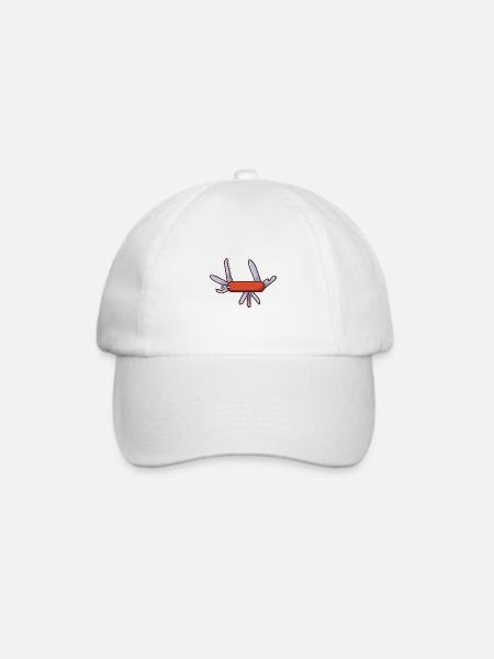 Taschenmesser - Baseballkappe - Weiß/Weiß
