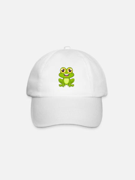 Frosch - Baseballkappe - Weiß/Weiß
