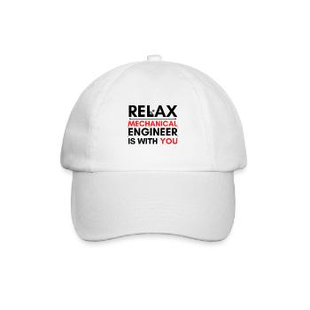 Relax Mechanical Engineer ist bei Ihnen - Baseballkappe - Weiß/Weiß - Vorne