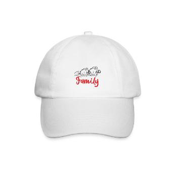 Mammut Elefantenherde Steinzeit family - Baseballkappe - Weiß/Weiß - Vorne