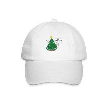 Lustiges Weihnachts Motiv Christbaum Tannenbaum - Baseballkappe - Weiß/Weiß - Vorne