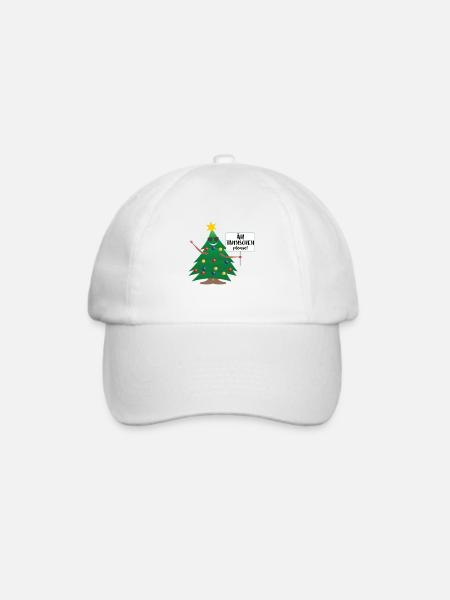 Lustiges Weihnachts Motiv Christbaum Tannenbaum - Baseballkappe - Weiß/Weiß