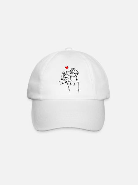 Jack Russell Terrier - Baseballkappe - Weiß/Weiß