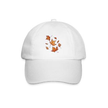 Herbstblätter - Baseballkappe - Weiß/Weiß - Vorne