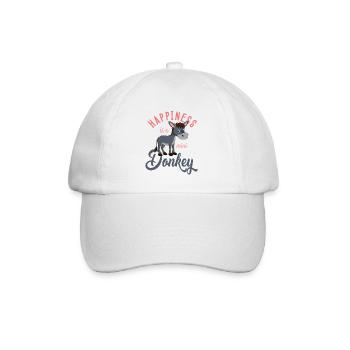 Esel, Esel böser Esel, schlauer Esel - Baseballkappe - Weiß/Weiß - Vorne
