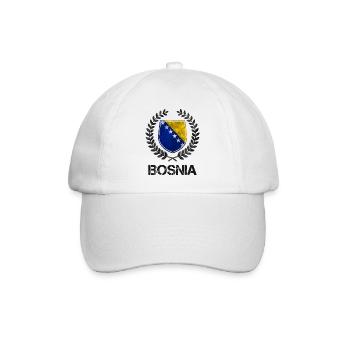 Bosnien Lustiger Bosna Spruch als Geschenk - Baseballkappe - Weiß/Weiß - Vorne
