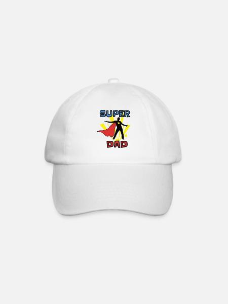super dad - Baseballkappe - Weiß/Weiß