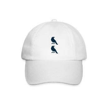 Crow Schrei Geek oder Hipster Geschenk - Baseballkappe - Weiß/Weiß - Vorne