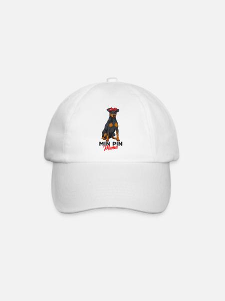 Zwergpinscher - Baseballkappe - Weiß/Weiß