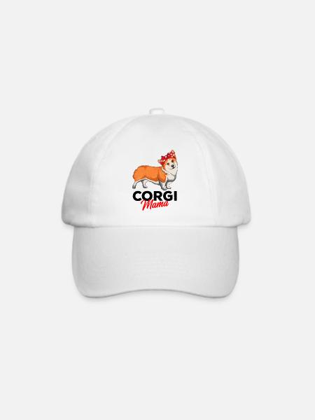 Corgi - Baseballkappe - Weiß/Weiß