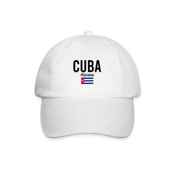 Kuba Havanna Reise Souvenir Geschenkidee - Baseballkappe - Weiß/Weiß - Vorne