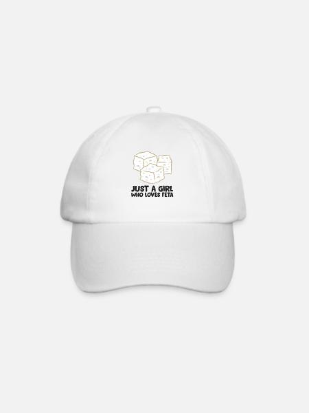 Nur Ein Mädchen Das Feta Käse Liebt - Baseballkappe - Weiß/Weiß