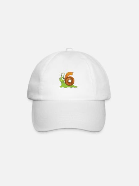 6. Geburtstag Mädchen Junge 6 Jahre Geschenk - Baseballkappe - Weiß/Weiß