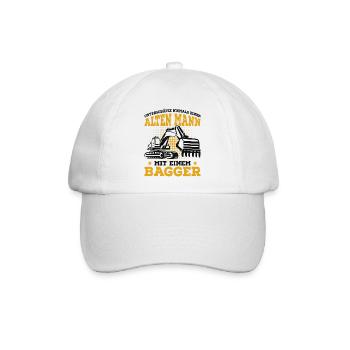 Baggerfahrer - Baseballkappe - Weiß/Weiß - Vorne