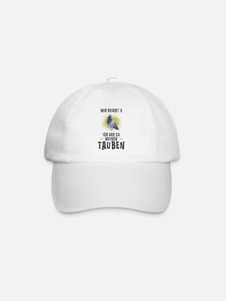Mir reicht`s ich geh zu meinen Tauben - Baseballkappe - Weiß/Weiß