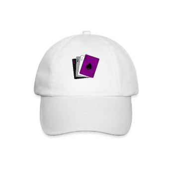 Asexualität LGBTQIA Asexuelle Karten Ich habe ein Ass - Baseballkappe - Weiß/Weiß - Vorne
