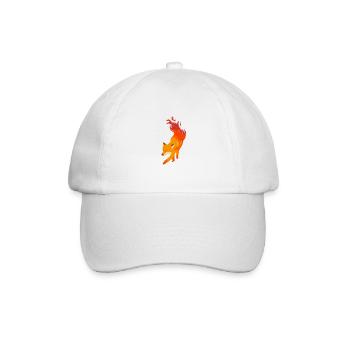 Feuerfuchs Künstler und Fox Fan Geschenk - Baseballkappe - Weiß/Weiß - Vorne