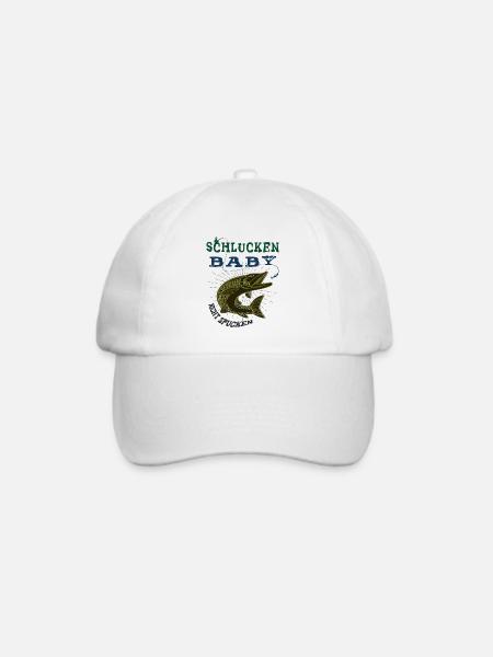 Hecht Angeln - Baseballkappe - Weiß/Weiß