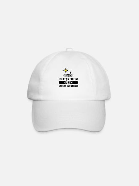 wander Spruch Ablürzung dauert länger - Baseballkappe - Weiß/Weiß